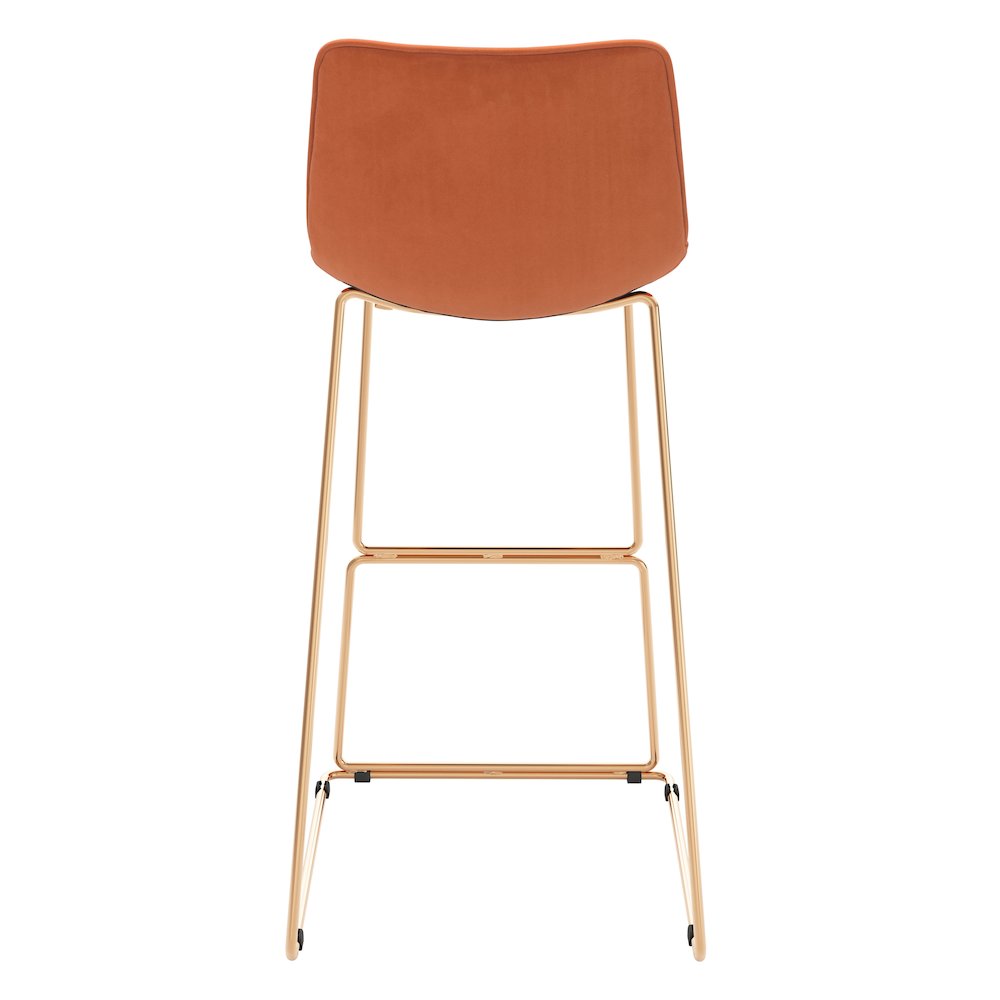 Adele Barstool (Set of 2) Orange & Gold. Picture 4