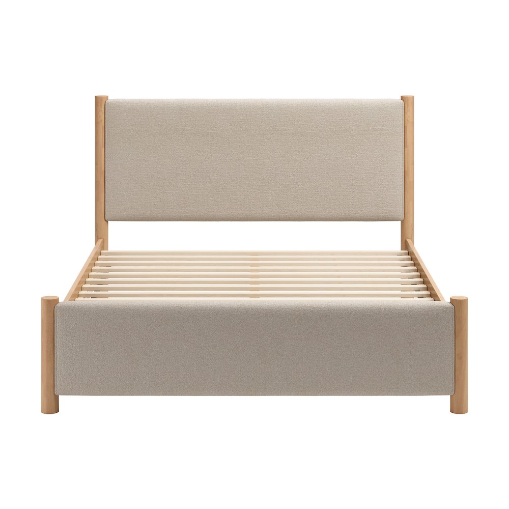 Hadi Queen Bed Beige & Natural. Picture 4