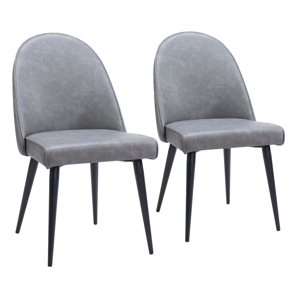 Silloth Armless Dining Chair (Set of 2) Gray. Picture 6