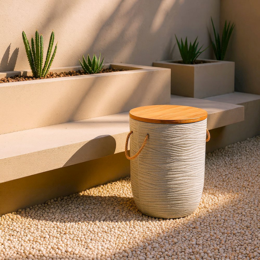 Biban Side Table Natural & Gray. Picture 10