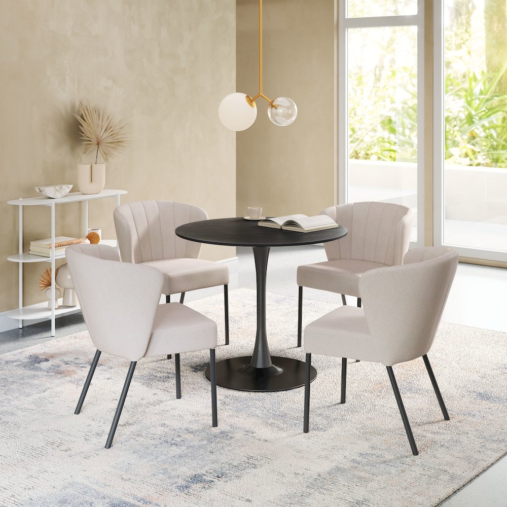 Aimee Dining Chair (Set of 2) Beige. Picture 9