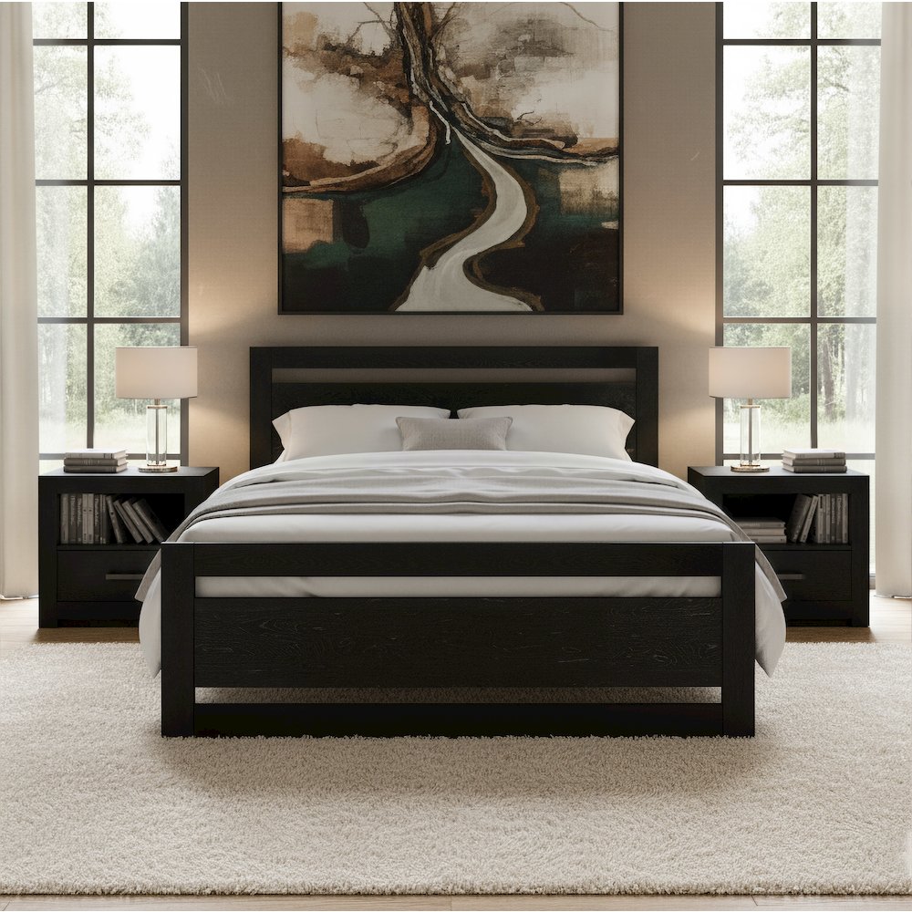 Repos Queen Bed Black. Picture 8