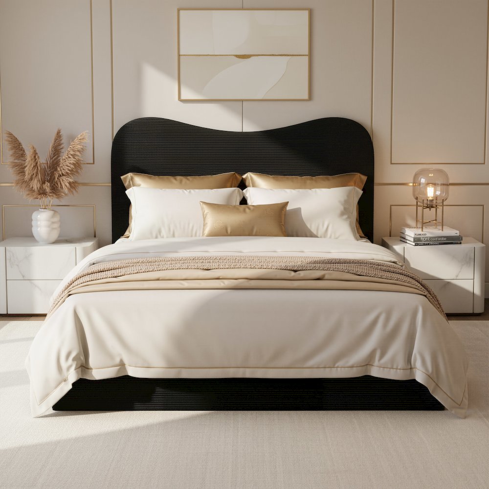 Sele Queen Bed Black. Picture 2