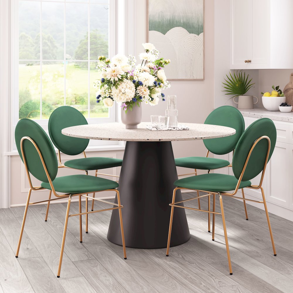 Jorf Dining Table Beige & Bronze. Picture 9