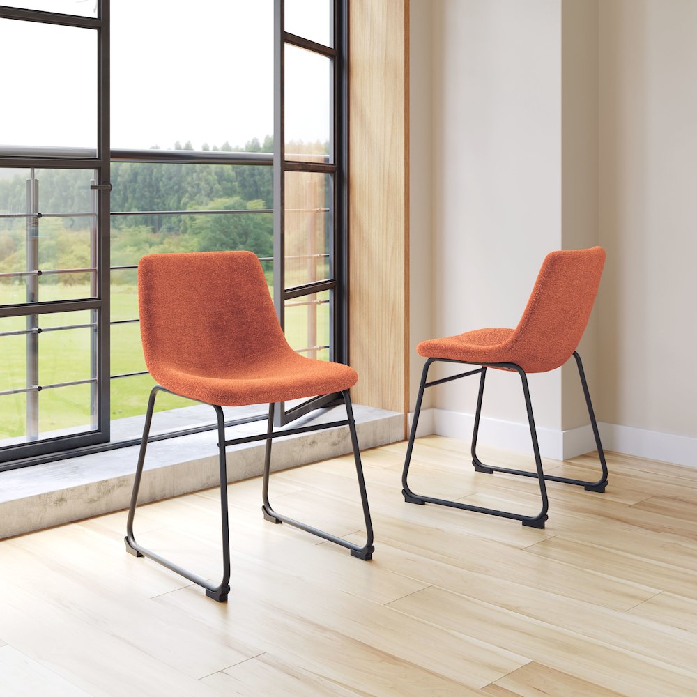 Smart Dining Chair (Set of 2) Burnt Orange. Picture 9
