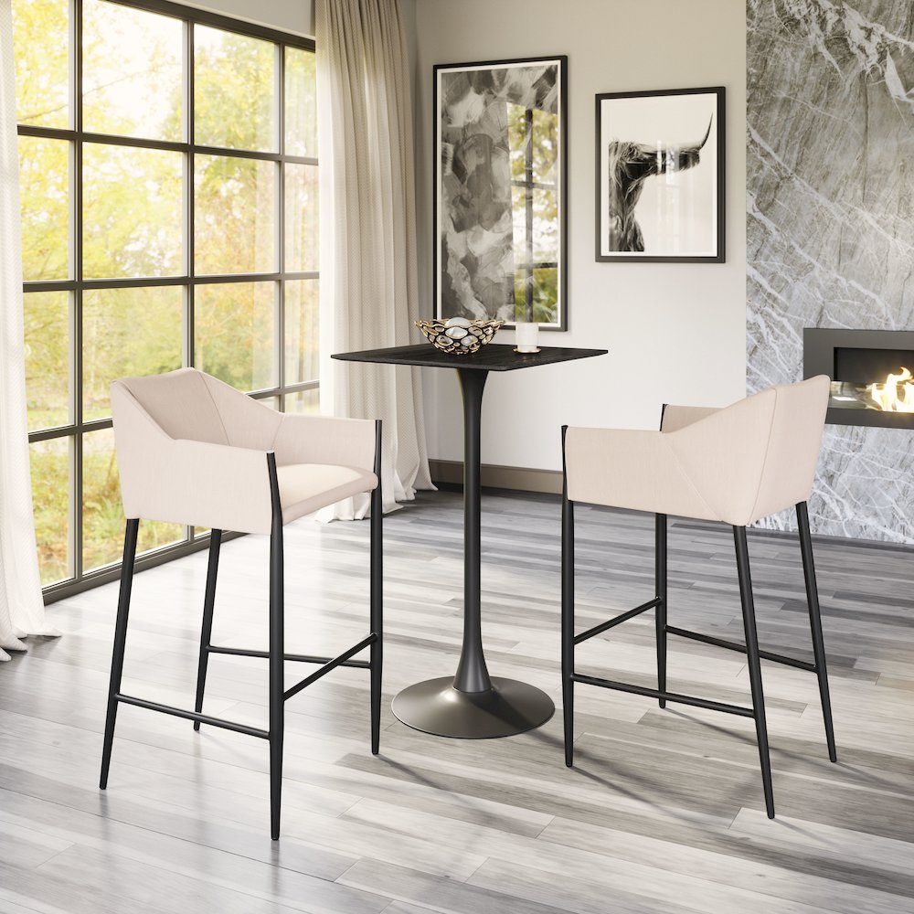 Andover Barstool Beige. Picture 9