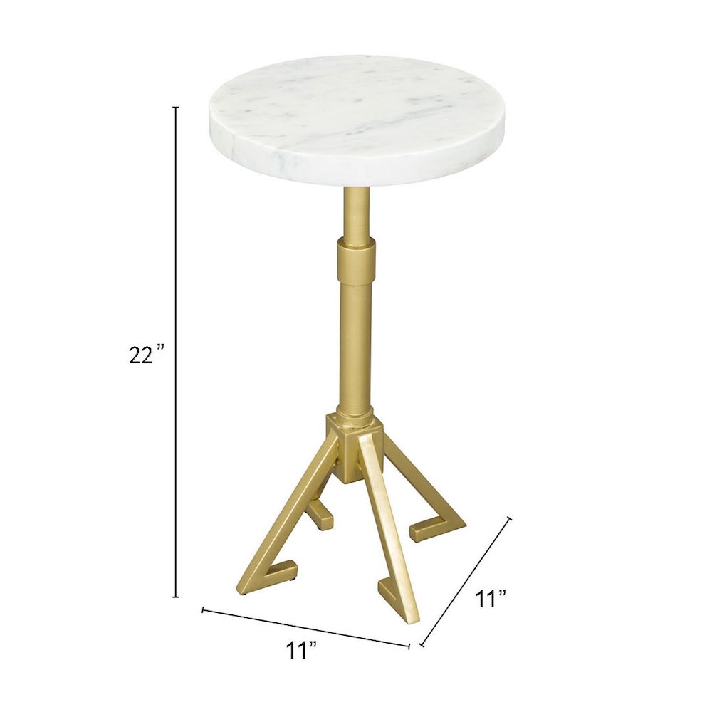 Maurice Side Table White & Gold. Picture 7