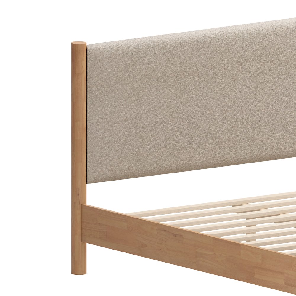 Hadi King Bed Beige & Natural. Picture 6