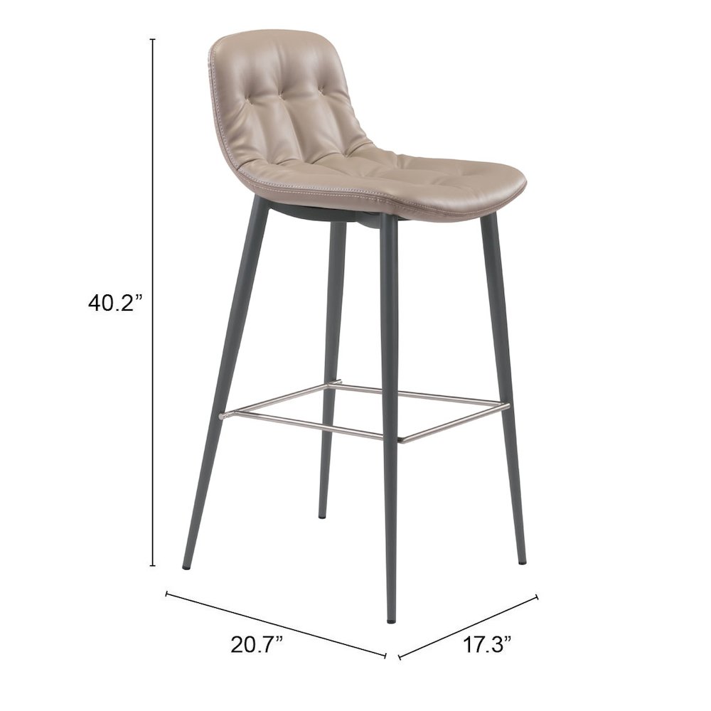Tangiers Barstool (Set of 2) Taupe. Picture 7