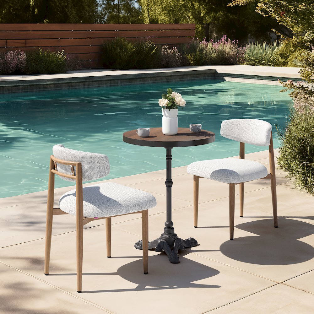 Bege Dining Chair White. Picture 9