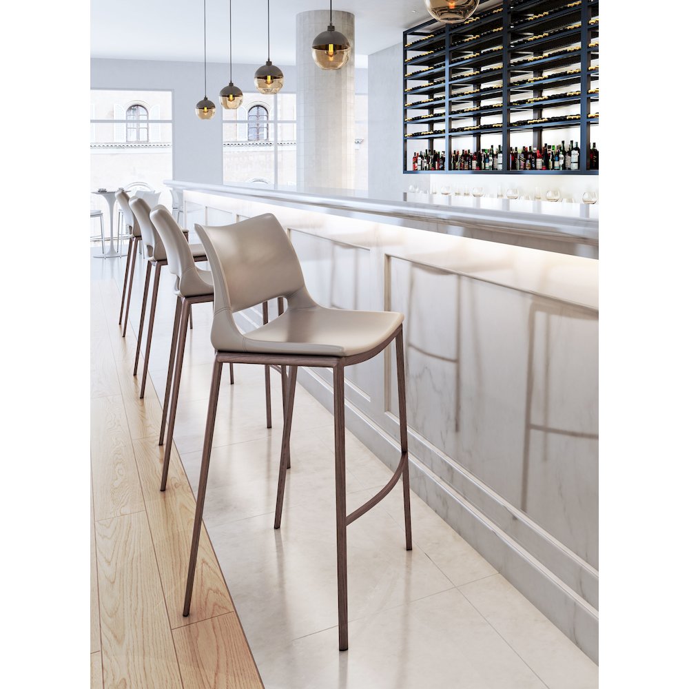 Ace Barstool (Set of 2) Brown & Walnut. Picture 9