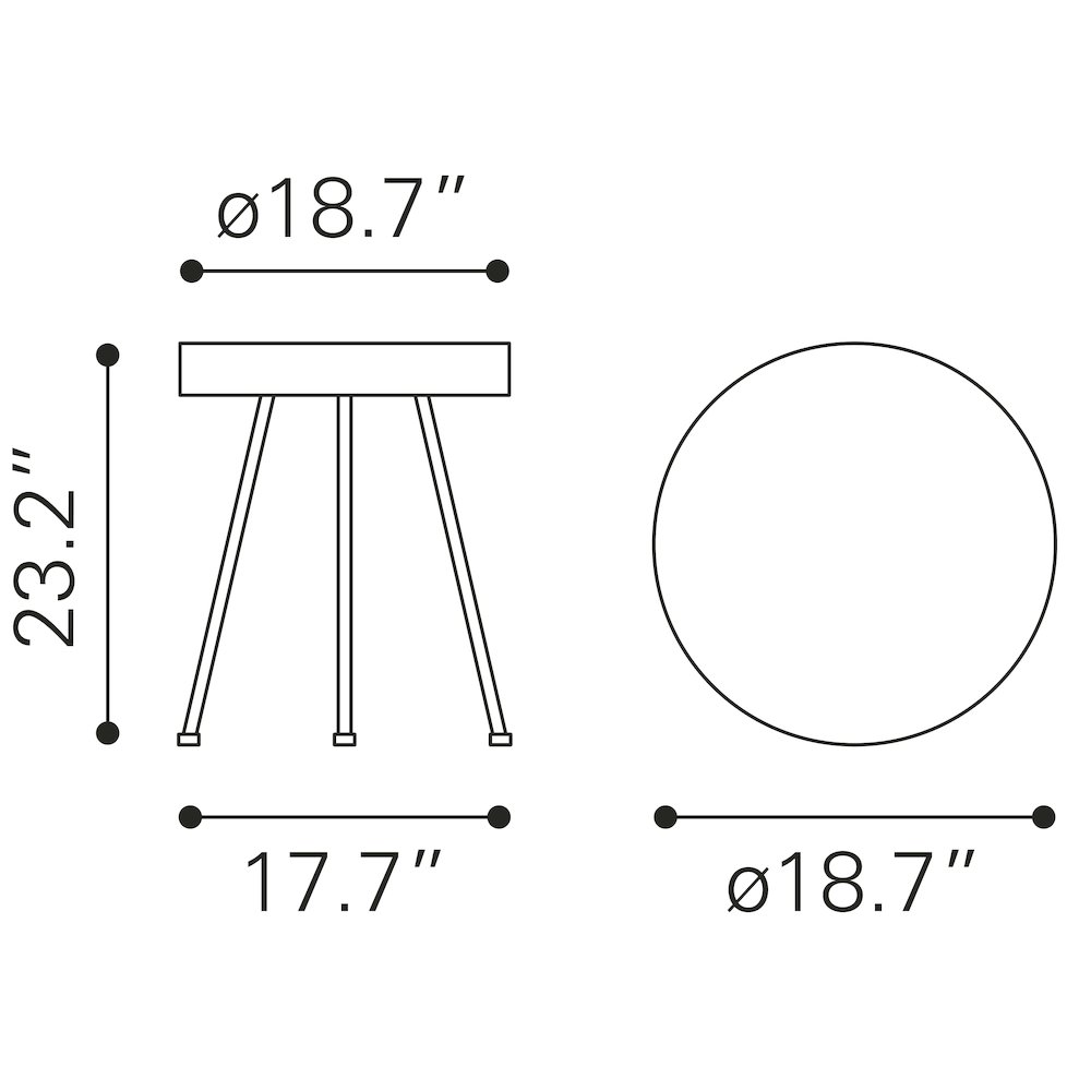 Stuart Side Table Natural. Picture 8