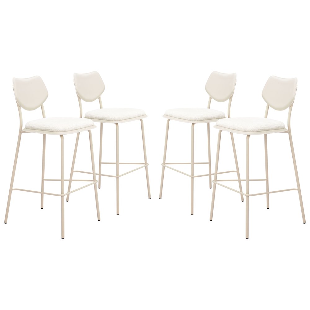Zeal Barstool (Set of 4) Light Gray & Beige. Picture 6