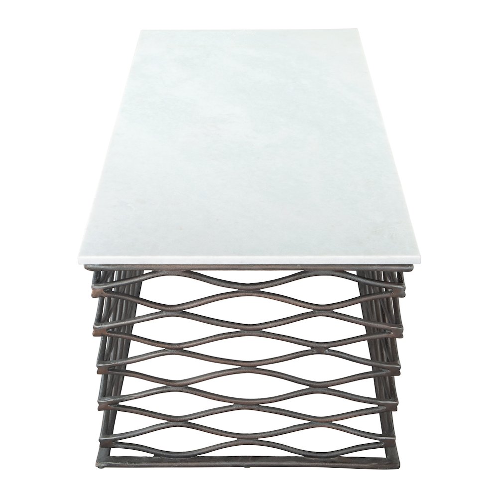 Duchess Coffee Table White & Antique Bronze. Picture 2