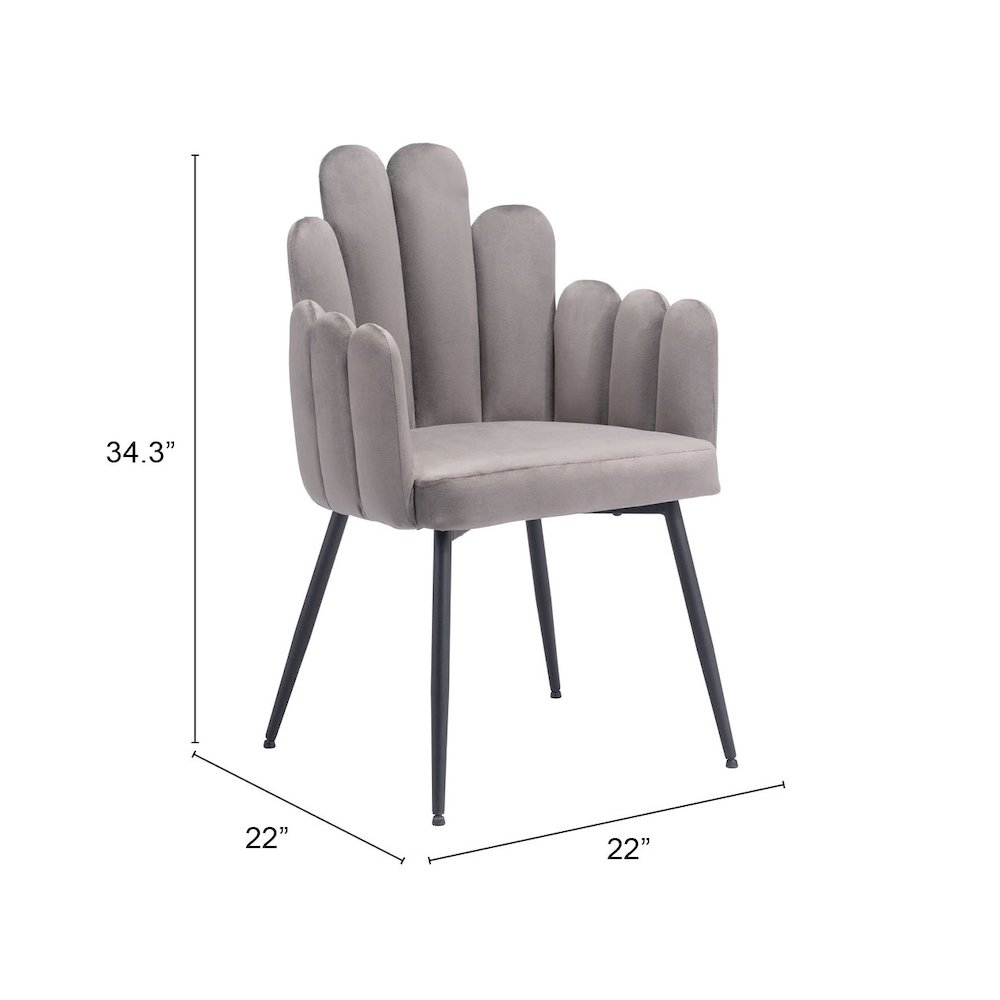 Noosa Dining Chair (Set of 2) Gray. Picture 7