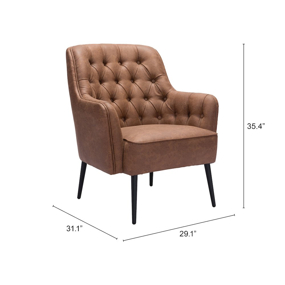 Tasmania Accent Chair Vintage Brown. Picture 7