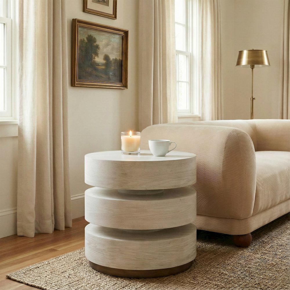 Laha Side Table Oak White. Picture 3