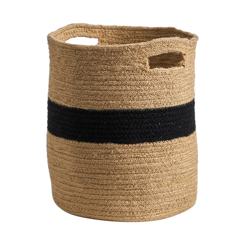 13.5in. Handmade Natural Cotton Basket Planter. Picture 1