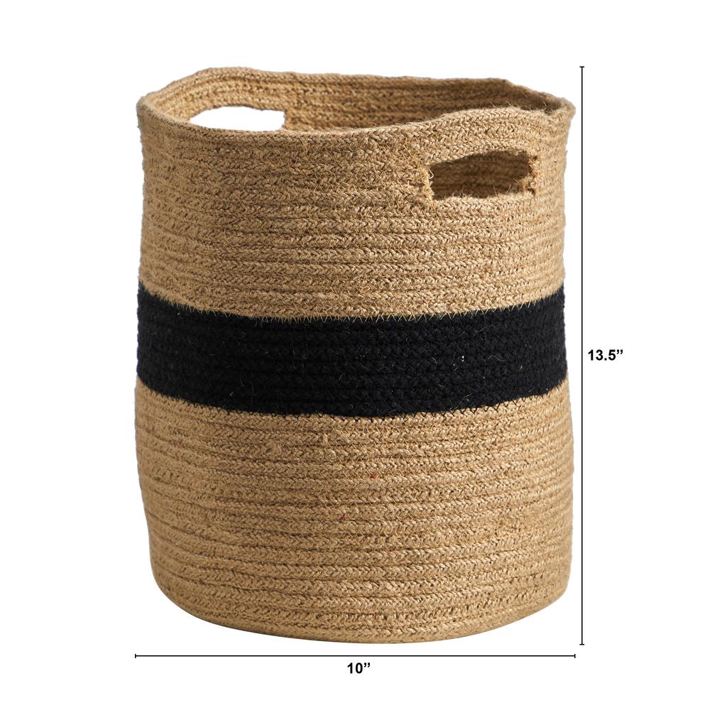 13.5in. Handmade Natural Cotton Basket Planter. Picture 2