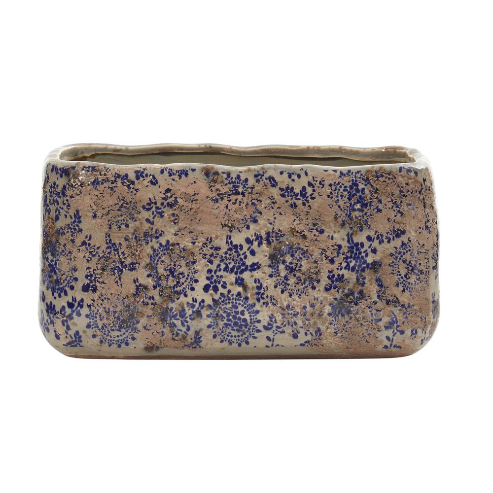 10in. Tuscan Ceramic Rectangle Planter. Picture 1