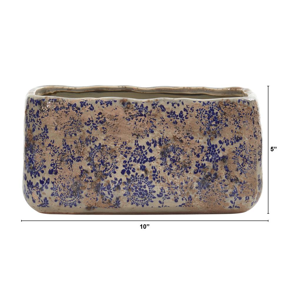 10in. Tuscan Ceramic Rectangle Planter. Picture 3