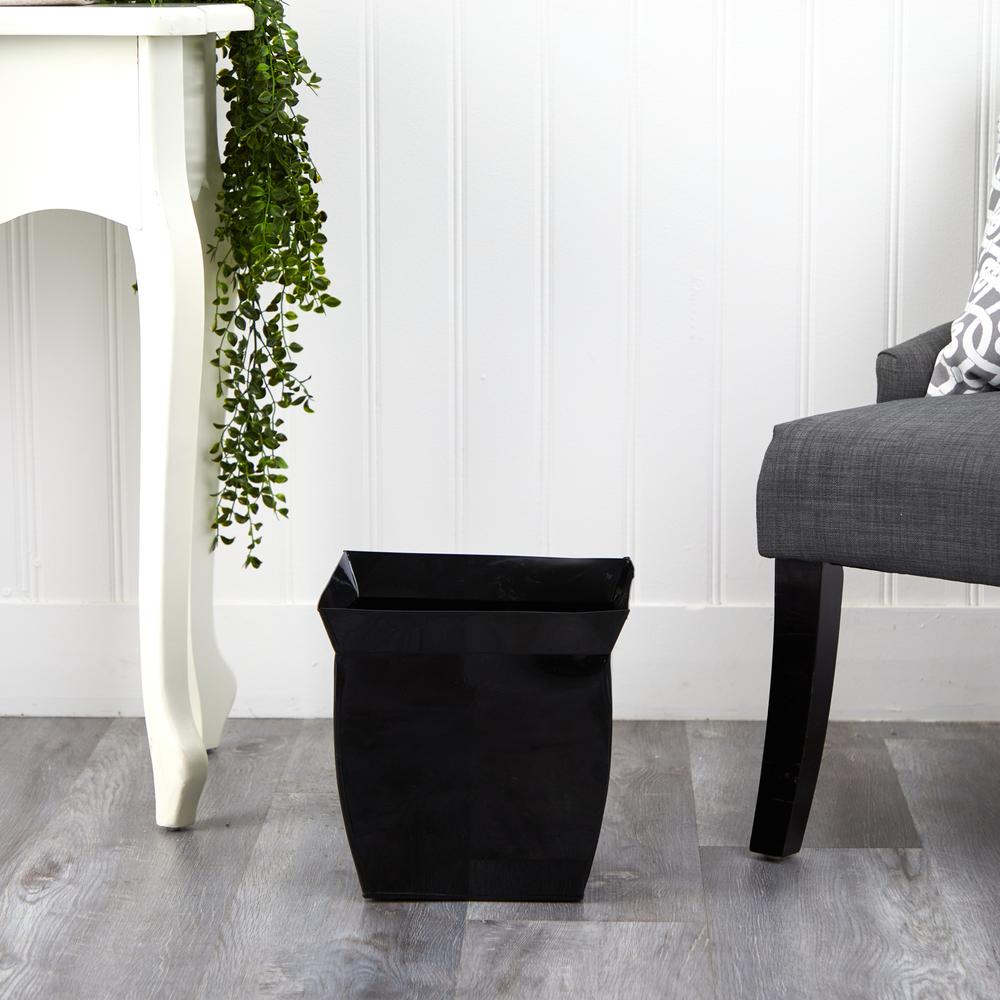 11.75in. Fluted Metal Square Planter. Picture 3