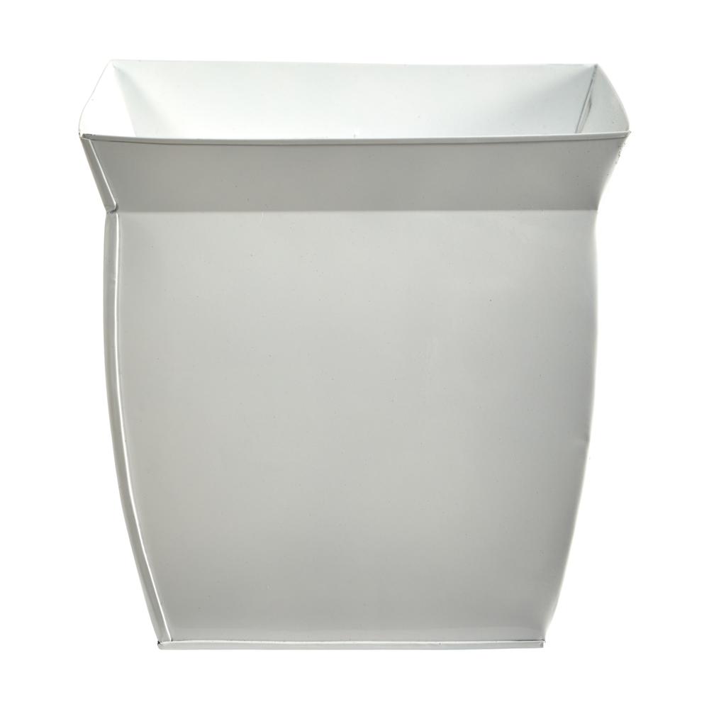 11.75in. Fluted Metal Square Planter. Picture 1