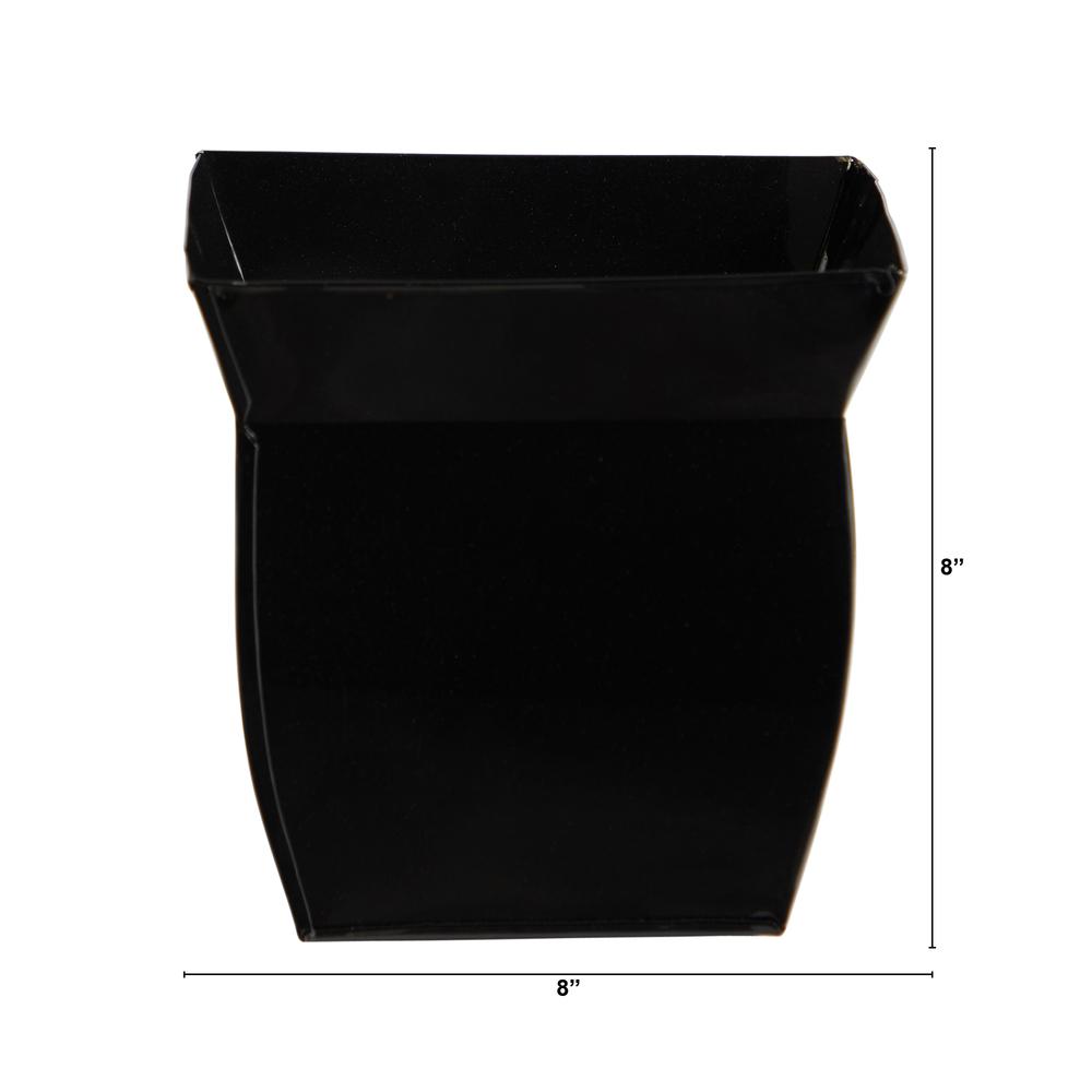 8in. Fluted Metal Square Planter. Picture 2