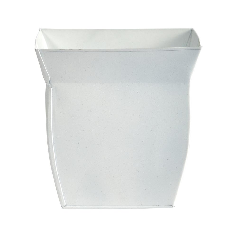 8in. Fluted Metal Square Planter. Picture 1