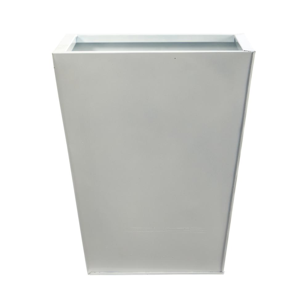 15in. Classic Square Metal Planter, White. Picture 1