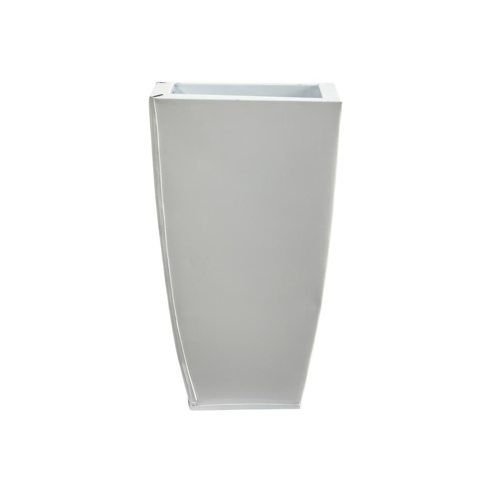 13in. Tapered Square Metal Planter. Picture 1