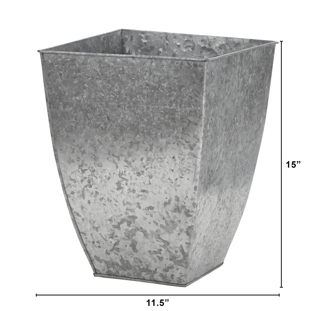 15in. Square Tin Planter. Picture 2