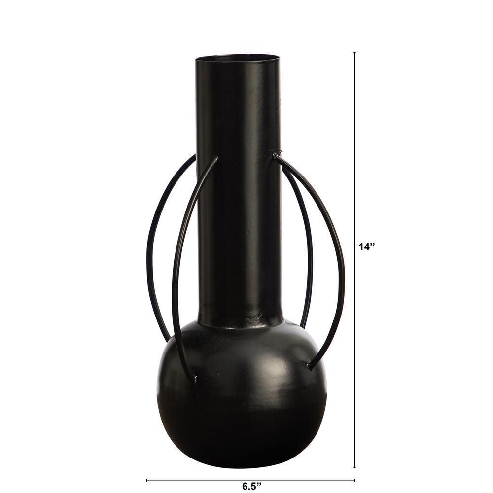 14in. Contemporary Metal Vase. Picture 2