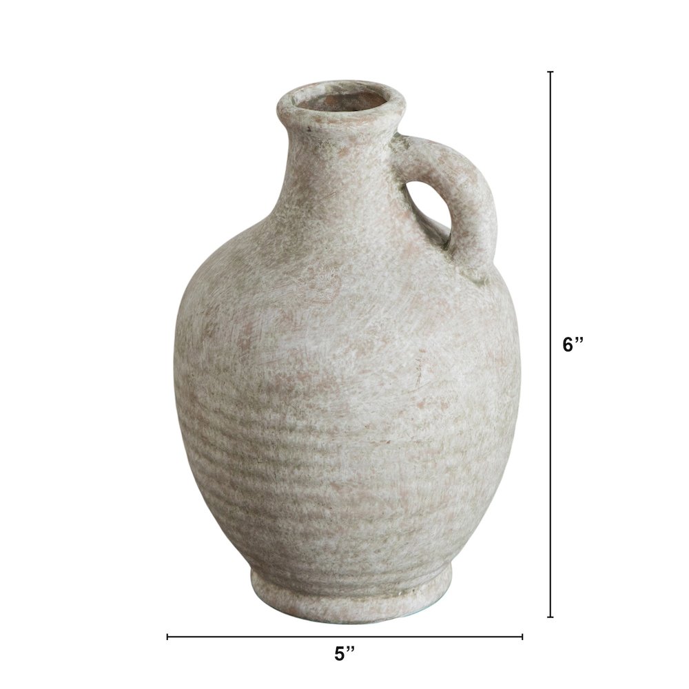 6in. Natural Ceramic Jug. Picture 5