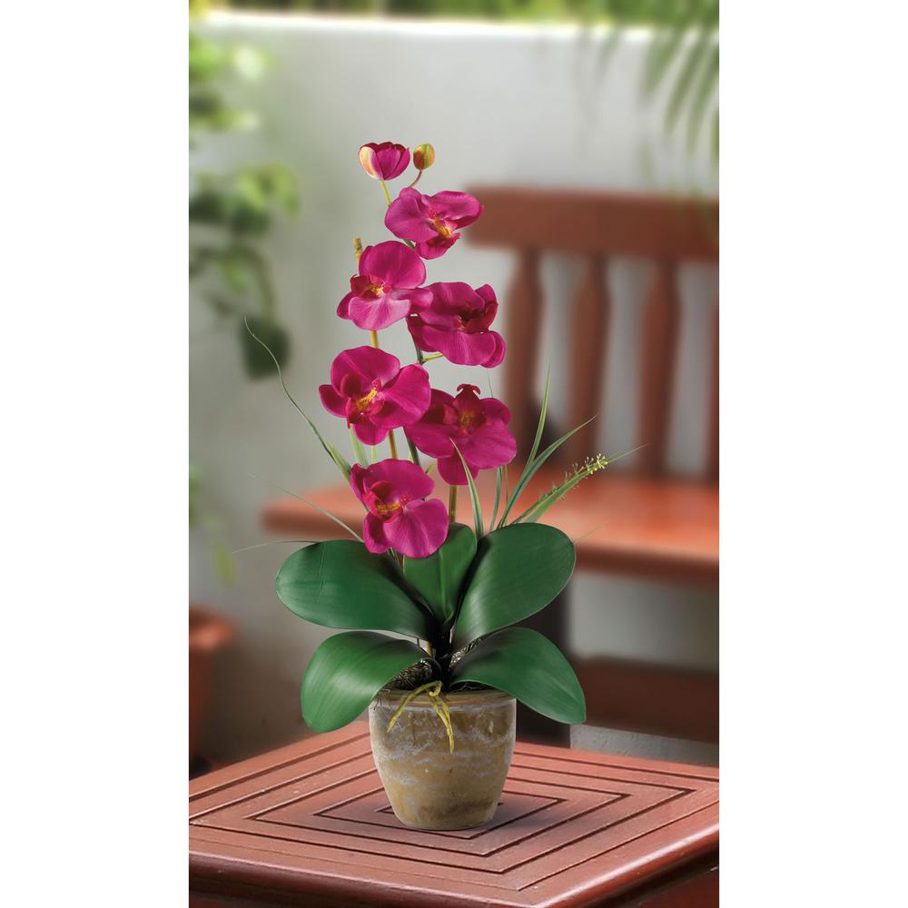 Phalaenopsis Silk Orchid Flower Arrangement. Picture 3