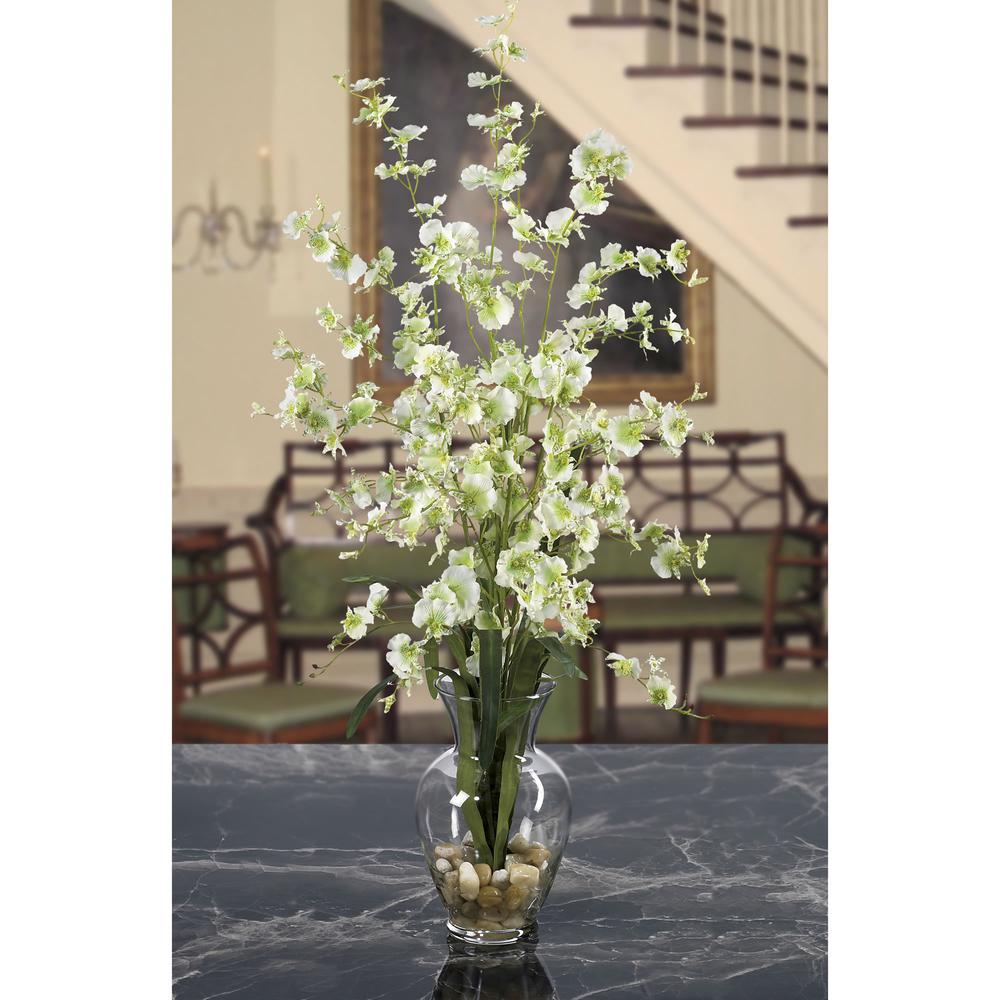 Dancing Lady Liquid Illusion Silk Flower Arrangement, Green. Picture 2