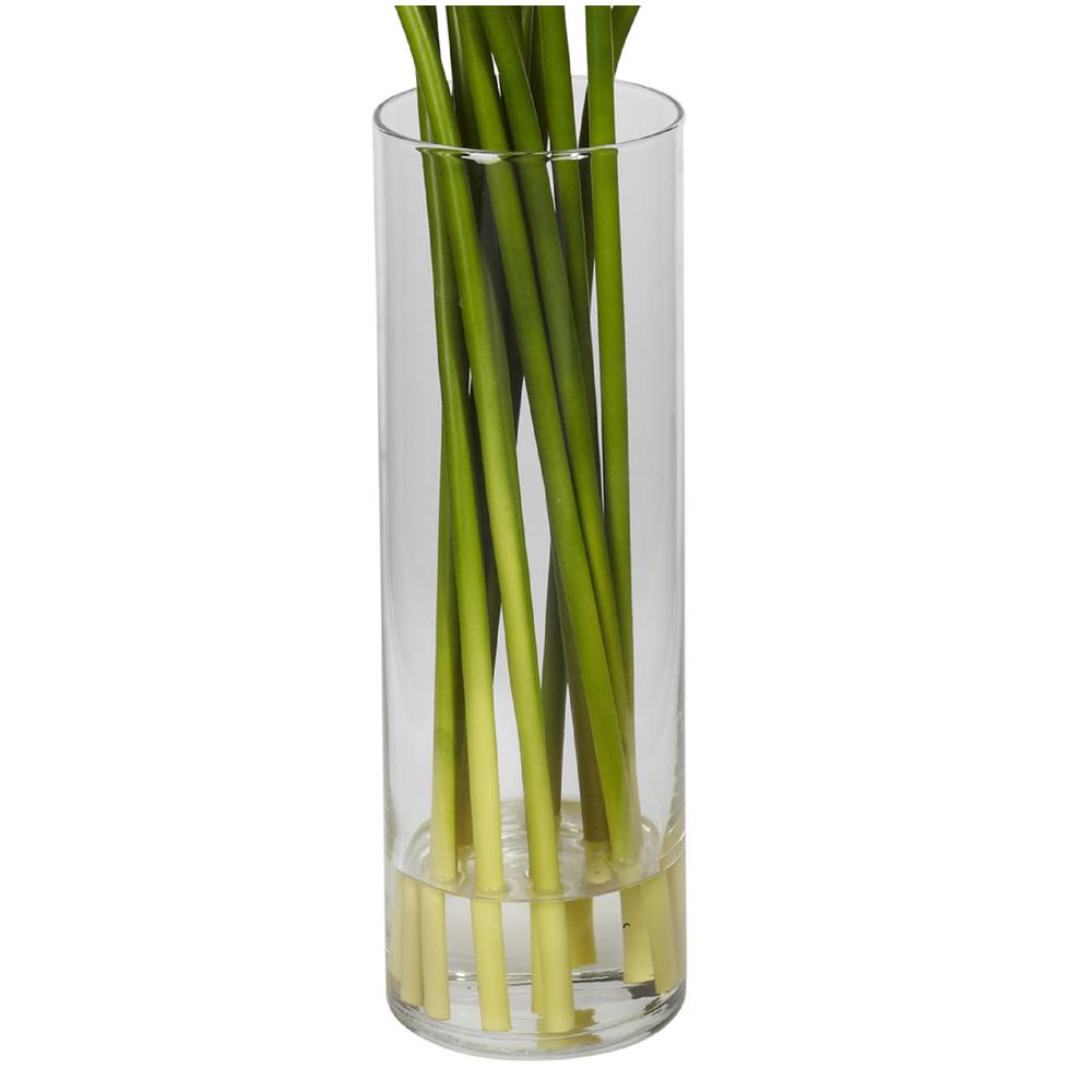 Mini Calla Lily Silk Flower Arrangement, Red. Picture 4