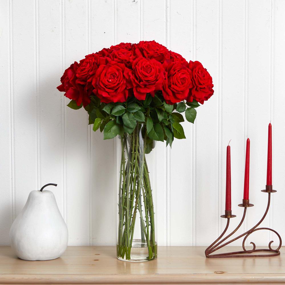 Giant Rose Silk Flower Arrangement. Picture 4