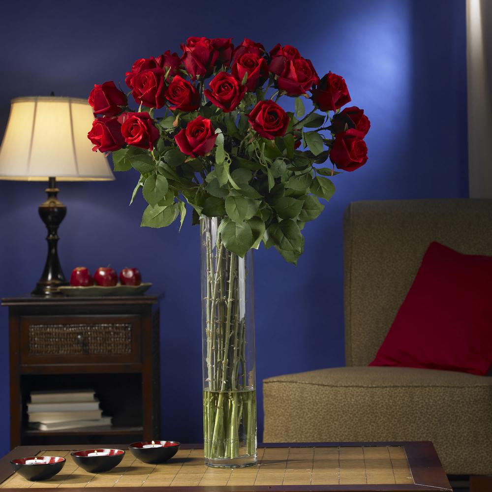 Rosebud with Cylinder Silk Flower Arrangement. Picture 2