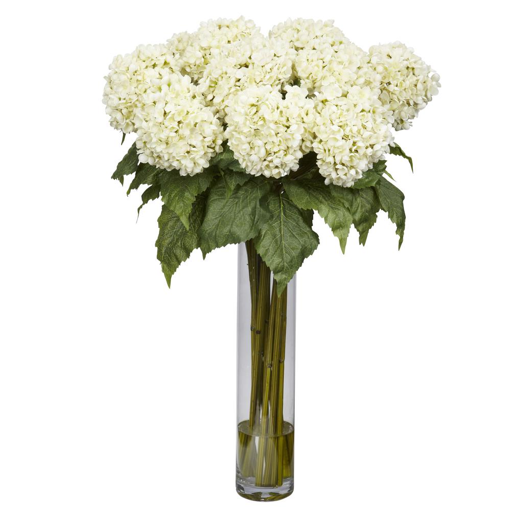 Hydrangea Silk Flower Arrangement. Picture 1