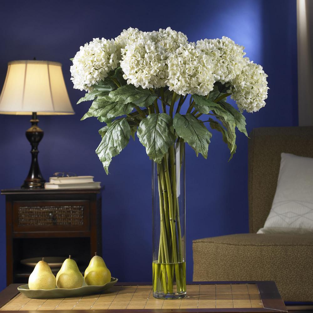 Hydrangea Silk Flower Arrangement. Picture 2