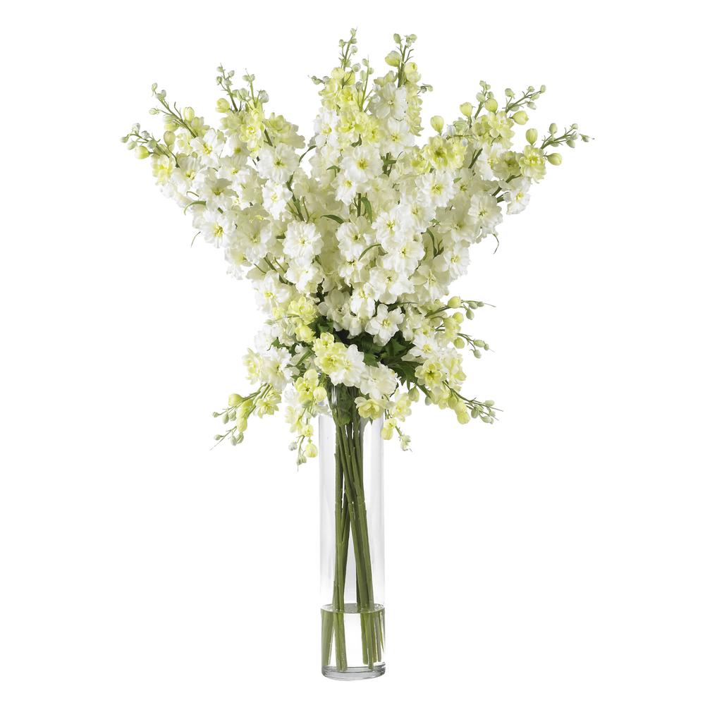 Delphinium Silk Flower Arrangement. Picture 1