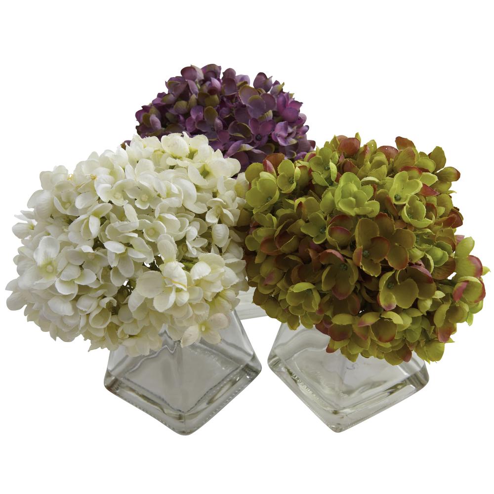 Hydrangea with Vase (Set of 3). Picture 8