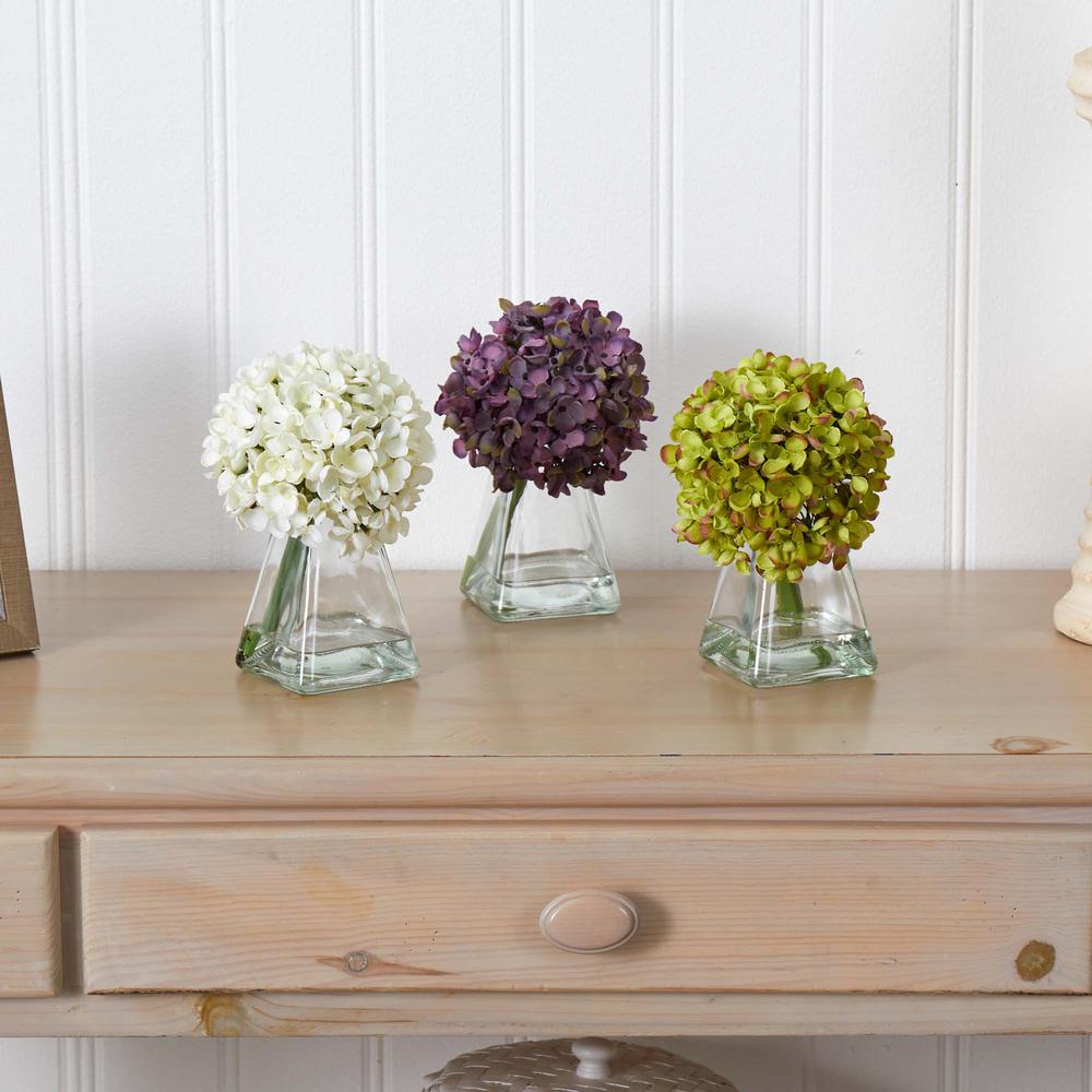 Hydrangea with Vase (Set of 3). Picture 9