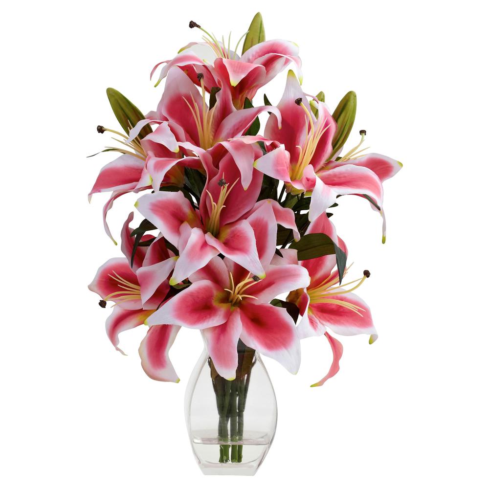Rubrum Lily with Decorative Vase. Picture 1