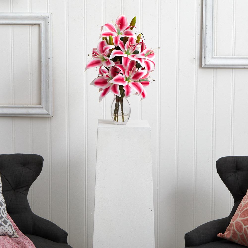 Rubrum Lily with Decorative Vase. Picture 2