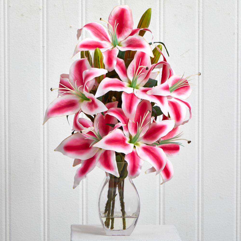 Rubrum Lily with Decorative Vase. Picture 4