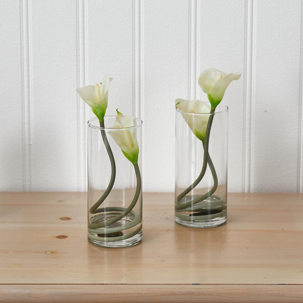Double Calla Lily with Cylinder (Set of 2). Picture 4