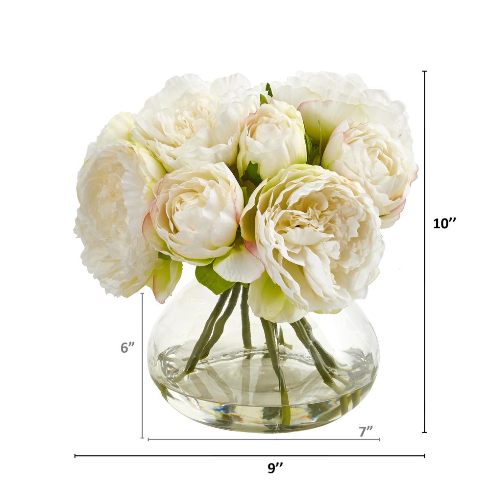 Peony Artificial Arrangement in Vase. Picture 5