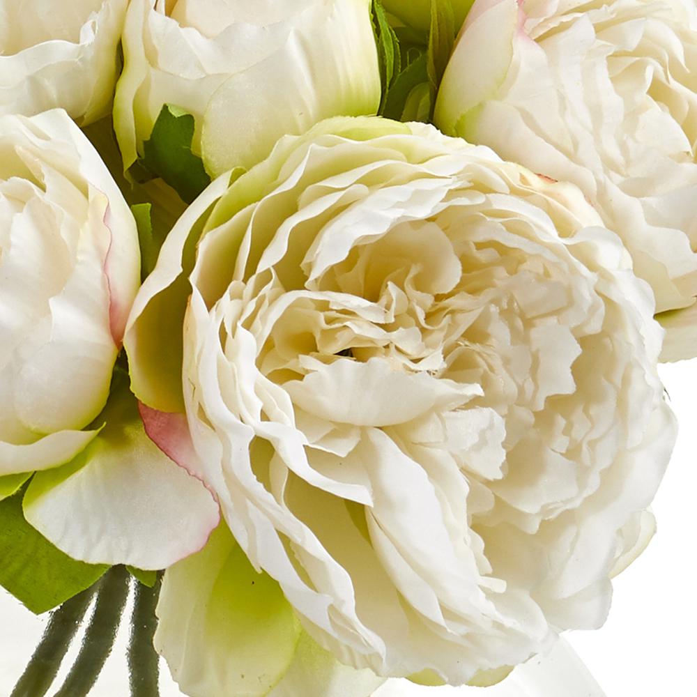 Peony Artificial Arrangement in Vase. Picture 4